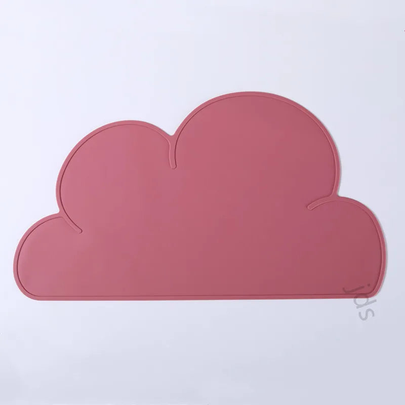 Cloud style Pet Feeding Mat for Cats and Dogs with Nonspill Nonslip Waterproof Leakage Food Easy to Clean Silicone Placemats