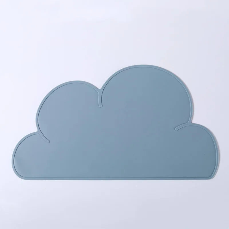 Cloud style Pet Feeding Mat for Cats and Dogs with Nonspill Nonslip Waterproof Leakage Food Easy to Clean Silicone Placemats